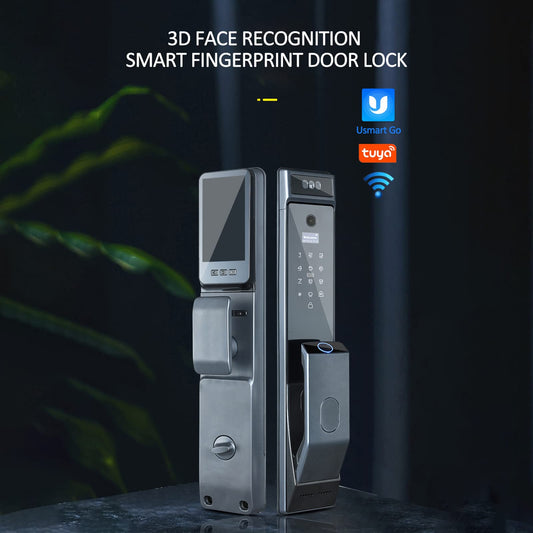 Irfora Serratura per porta con impronte digitali, riconoscimento facciale, APP, 6 metodi di sblocco, blocco automatico