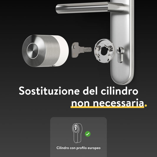 Nuki Smart Lock Pro con Bluetooth, Wi-Fi & Matter, Smart Home, chiusura remota, retrofit senza sostituire il cilindro