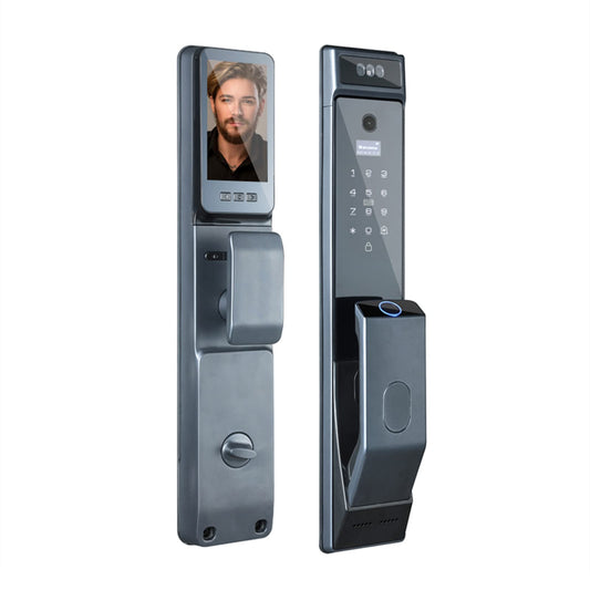 Irfora Serratura per porta con impronte digitali, riconoscimento facciale, APP, 6 metodi di sblocco, blocco automatico