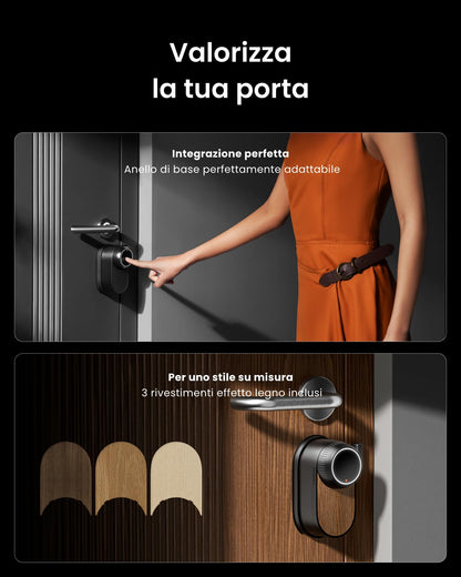 SwitchBot WiFi Smart Lock Ultra con Tastierino Touchscreen, impronte digitali, batteria ricaricabile, Matter, Alexa, Google