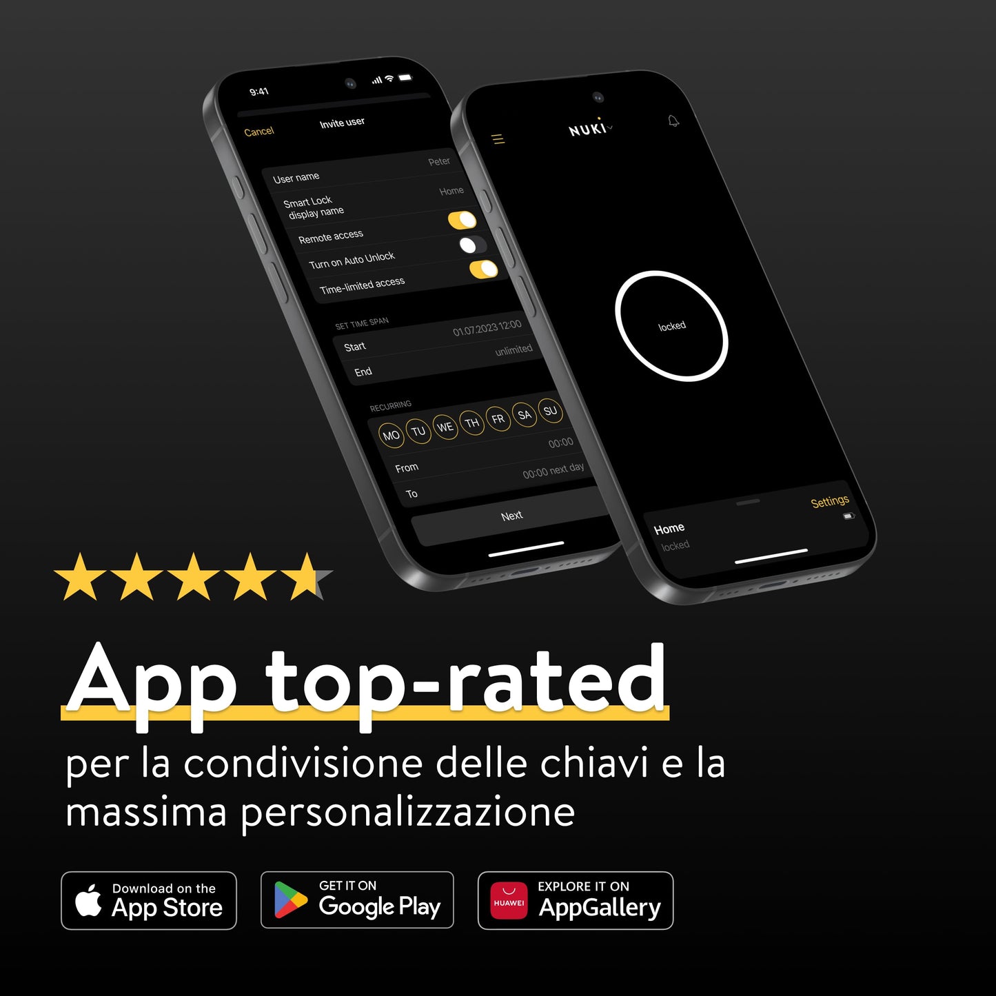 Nuki Smart Lock Pro con Bluetooth, Wi-Fi & Matter, Smart Home, chiusura remota, retrofit senza sostituire il cilindro