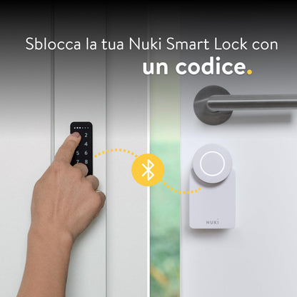 Nuki Smart Lock Go (2025) con Bluetooth & Matter, serratura retrofit, smartphone come chiave, Keypad
