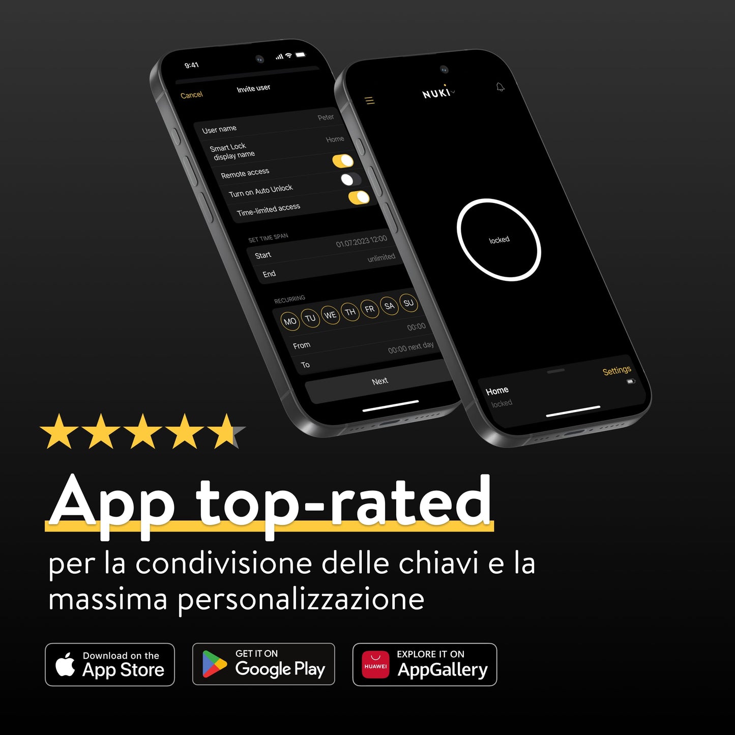 Nuki Smart Lock Ultra con Bluetooth, Wi-Fi & Matter, Smart Home, accesso remoto, 3 modalità di blocco