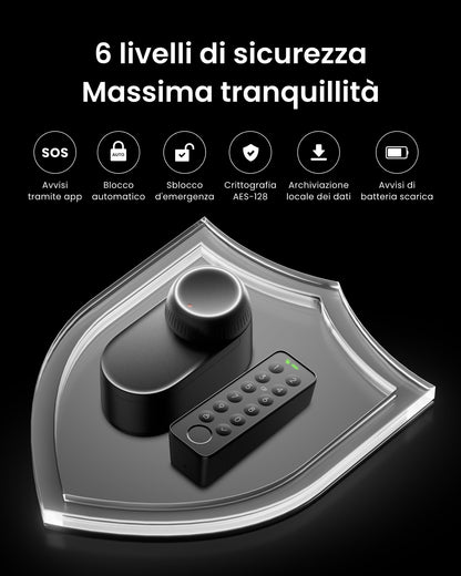 SwitchBot WiFi Smart Lock Ultra con Tastierino Touchscreen, impronte digitali, batteria ricaricabile, Matter, Alexa, Google