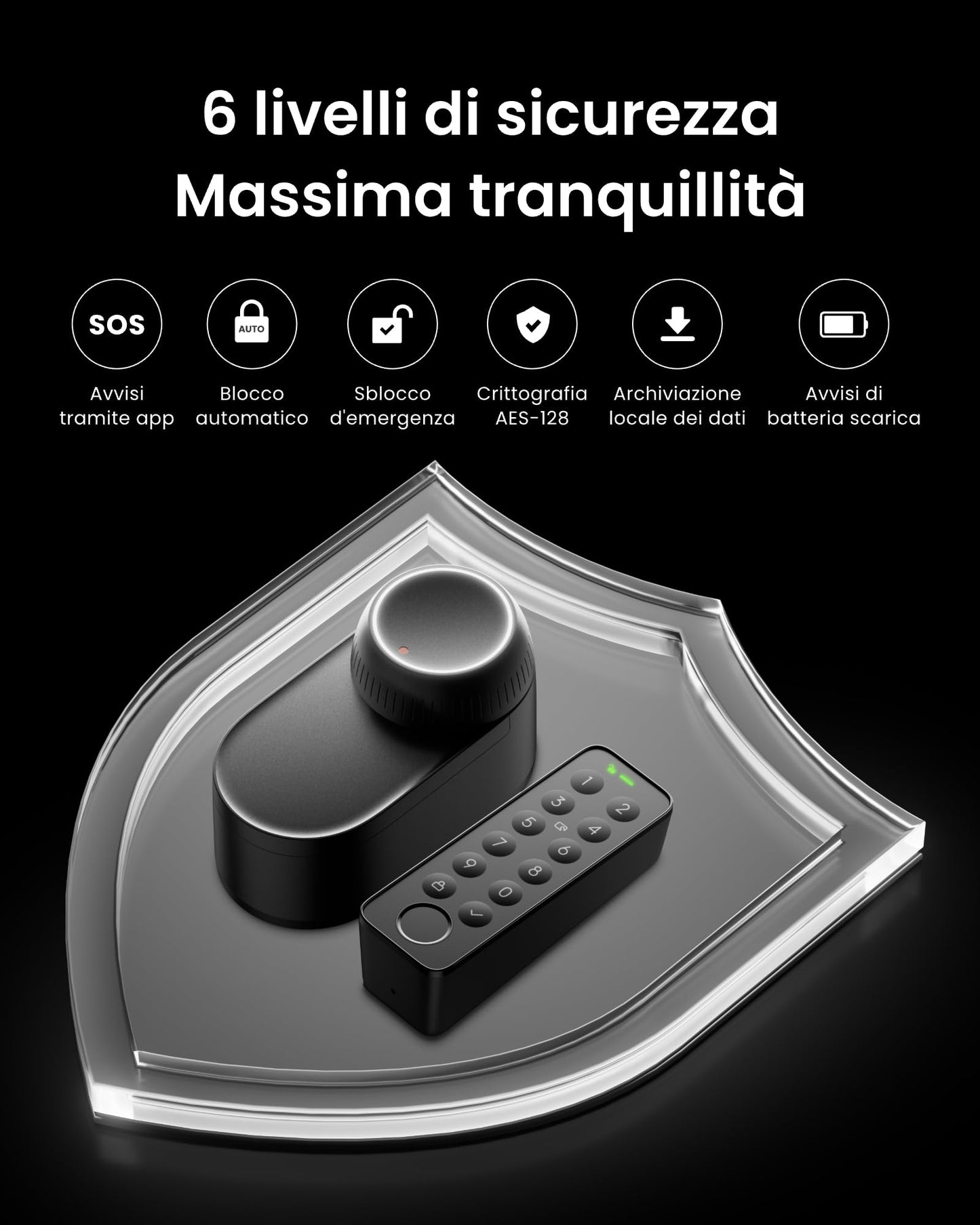 SwitchBot WiFi Smart Lock Ultra con Tastierino Touchscreen, impronte digitali, batteria ricaricabile, Matter, Alexa, Google