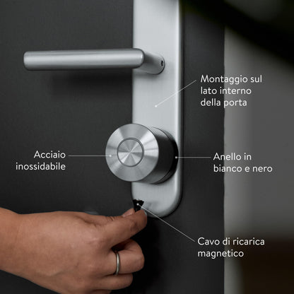 Nuki Smart Lock Ultra con Bluetooth, Wi-Fi & Matter, Smart Home, accesso remoto, 3 modalità di blocco