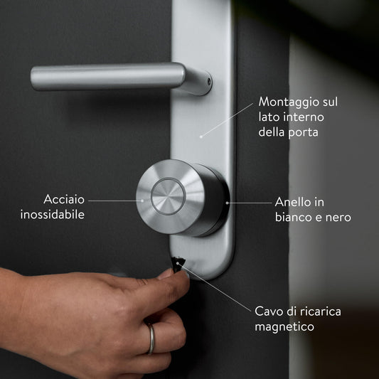 Nuki Smart Lock Ultra con Bluetooth, Wi-Fi & Matter, Smart Home, accesso remoto, 3 modalità di blocco